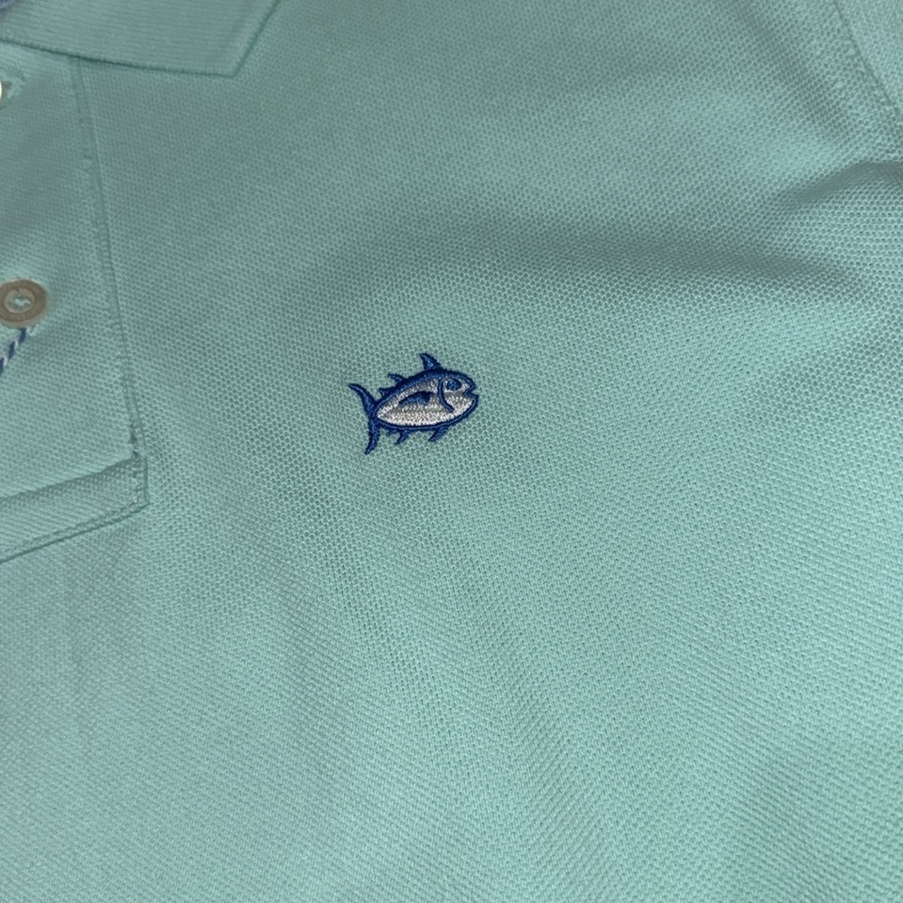 Southern Tide, the Skip Jack polo boys size large (12-14) in mint green NWT - Picture 2 of 6
